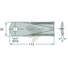 Slagkniv Bjd, tandad 25-Pack