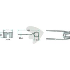 Rfspinne rotorvndare Kuhn 386mm