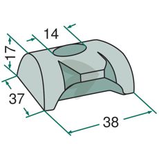 Klmstycke fr skruv M 14, 9191561