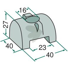 Klmstycke fr skruv M 14, 9530502