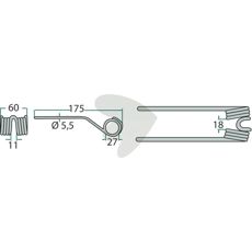 Pick-up pinne Bergmann 175 mm 