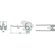 Pick-up pinne 185 mm Dechenreiter, Schuitemaker