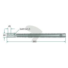 Silo dubbel kniv - 418946