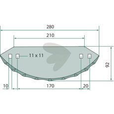 Kniv fr fodervagn - 308416650