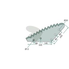 Kniv fr fodervagn - 1030174