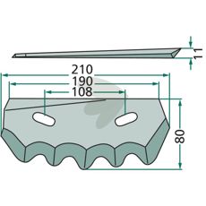 Kniv fr fodervagn hger - 60503503