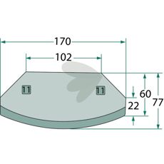 Kniv fr fodervagn - 1560177