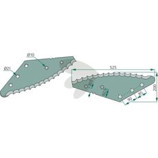 Kniv fr fodervagn - 70-198