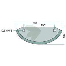 Kniv fr fodervagn - 70-204