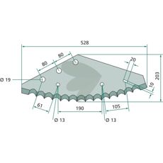 Kniv fr fodervagn - 70-231