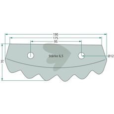 Kniv fr fodervagn vnster - 70-239