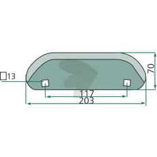 Kniv fr fodervagn - 70-256