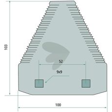 Kniv fr fodervagn - A7153031