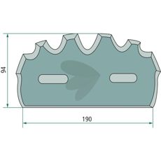 Kniv fr fodervagn - DSX00-03-487