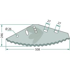 Kniv fr fodervagn - VF0009-VTF021B