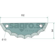 Kniv fr fodervagn - CL 00.001A