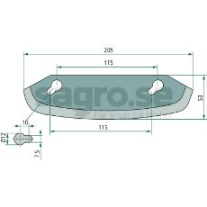 Kniv fr fodervagn 16800061