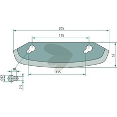 Kniv fr fodervagn 16800061