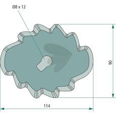 Kniv fr fodervagn 16800139