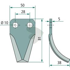 Kniv fr fodervagn Bjd