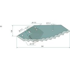 Kniv fr fodervagn 1380-0040