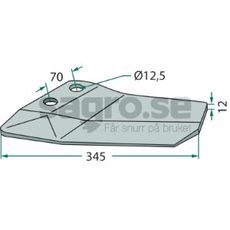 Vingskr FL 35 D 345mm hl 12,5mm 