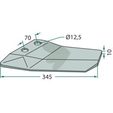 Vingskr FL 35 D 345mm hl 12,5mm 3374419