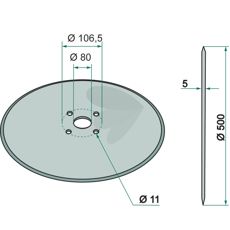 Tallrik Slt,  500 X 5 Mm, Standard