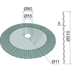 Skivrist Vgig,  510 X 5 Mm, 20"