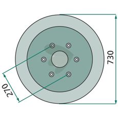 Glidtallrik Galfr 165 c-c 270mm