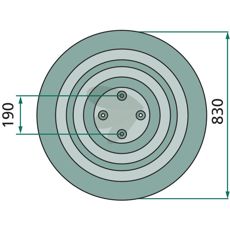 Glidtallrik Galfr 185 c-c 190mm skrhjd 30mm