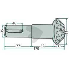 Pinjongaxel 16 kuggar - 145206.2