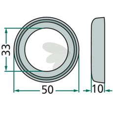 Dammskydd 50X10mm hl 33mm