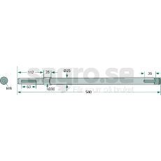 Drivaxel 25X540mm M8 16500261