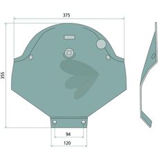 Slpsko Tjocklek: 4 mm, bredd: 378 mm