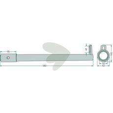 Pinnarmshllare bakre frstrkning 51mm