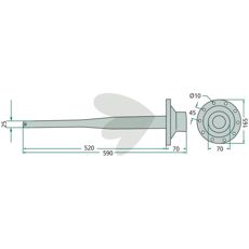 Drivaxel Deutz Fahr, Kuhn, PZ ET-0157