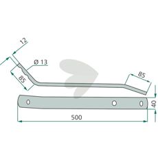 Pinnarm Kuhn 500mm