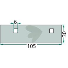 Beslag 30X105mm hl 6mm