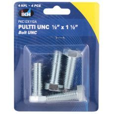 Bult Unc 1/2X1 1/2" 4St Frzinkad